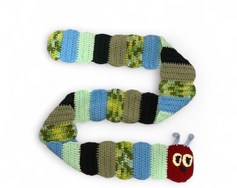 The very hungry caterpillar crochet scarf