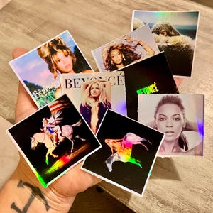 8 Pc Queen bee album Stickers Set, Cowboy Carter holographic stickers, Holographic album stickers, Cowgirl Stickers, yonce stickers