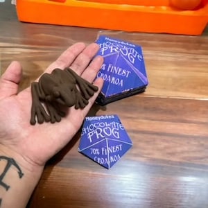 Handmade Chocolate Frog Figurine with Honeydukes Box: Harry Collectible