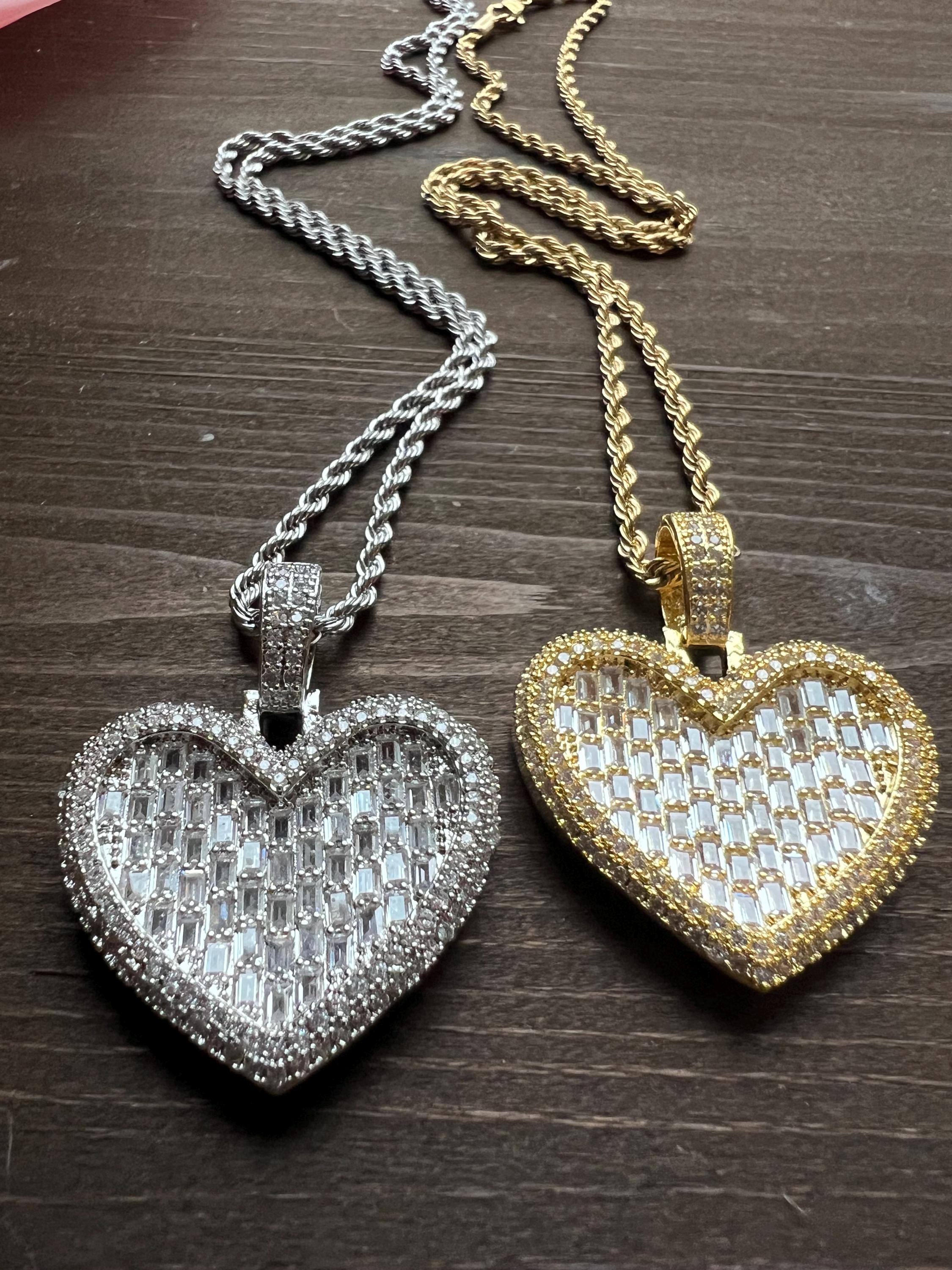 [韓国人気ジュエリー] nff icy heart necklace-white Designer fashion, Seoul-fully created | W Concept