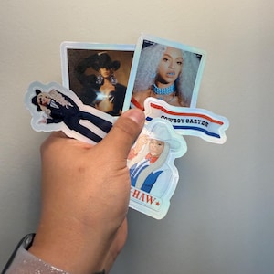 Cowboy Carter Holographic Sticker Set: Yoncé-Inspired Vinyl Decals