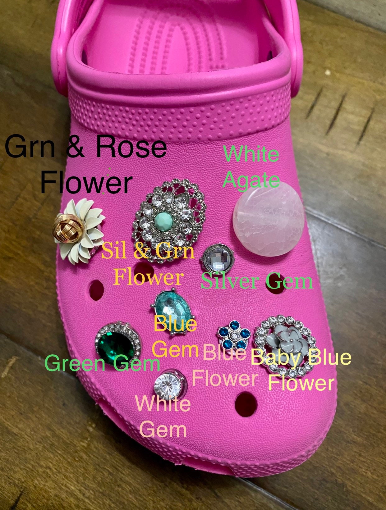 Metal Clog Charms Flower Clog Charms Flower Shoe Clips Etsy