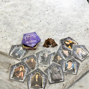 Chocolate Frog and Box, Chocolate Frog, Honeydukes, Harry Fans, Potter Fans, Figurines, Collectibles, Croakoa, Finest Chocolate Frog, Gifts