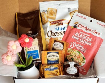 Sunshine Care Package,Just Because Gift,Thinking of You,Sending Cheer,Mental Health Boost,Get Well Soon Basket Women, Crochet flowers in pot