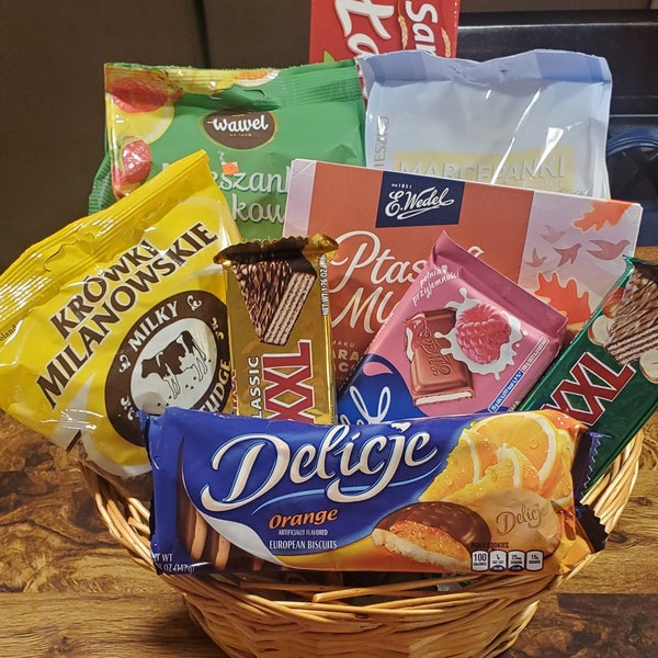 Gift basket with Polish food, Thinking of you gift, Christmas gift idea with Polish sweets, I love you gift, Polish gifts