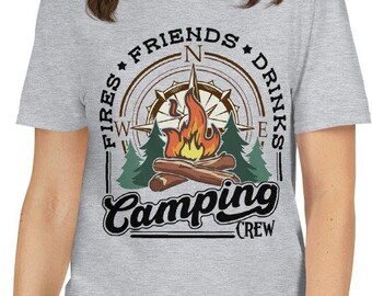 Camping crew shirts, Happy camper shirt, Family camping, Wild life shirt, RV camping gifts, Travel addict shirt, Camping stuff