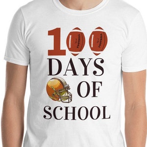 100 days of school shirt, Football t-shirt for Men, Football player shirts,Man&#39;s football shirt, 100 days of school tshirt, Gym teacher gift