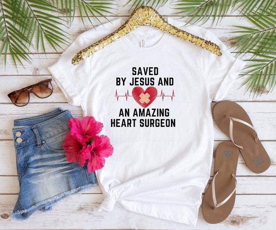 Heart Transplant Shirt | Saved By Jesus Gift Heart Transplant Shirt | Saved By Jesus Gift