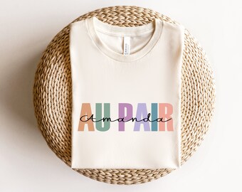 Au pair shirt, Personalized au pair t-shirt, Au pair gift, Au pair welcome gifts