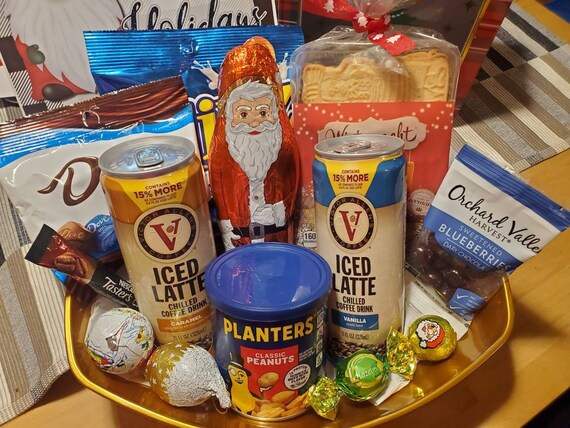 Christmas Gift Basket Holiday Snack Basket Gift for Coffee