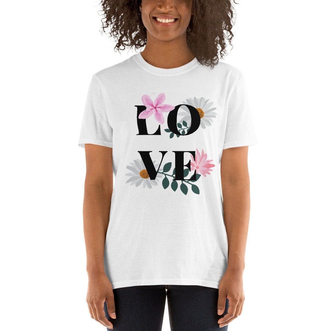 Love Tshirtlove T-shirtvintage Flower Shirtfloral - Etsy