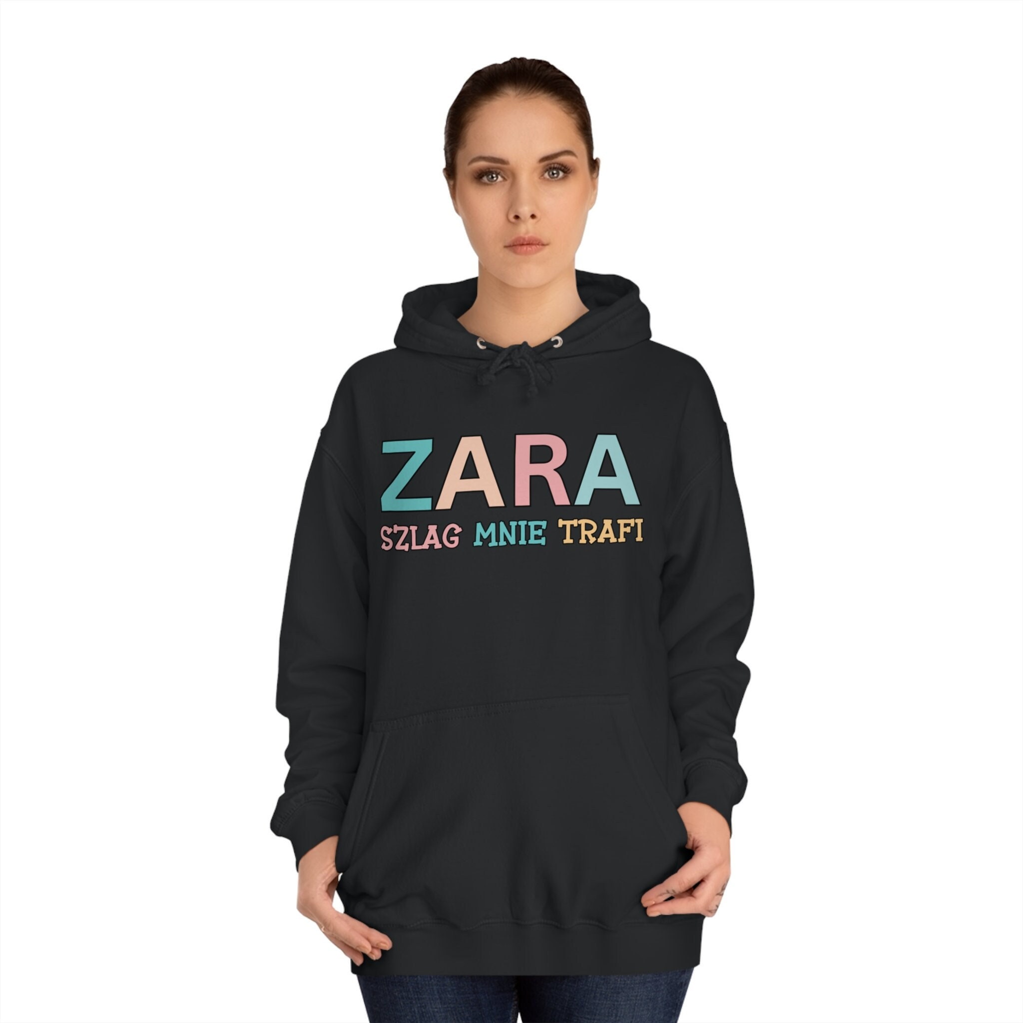 Zara Szlag Mnie Trafi Unisex College Hoodie Polish Clothing