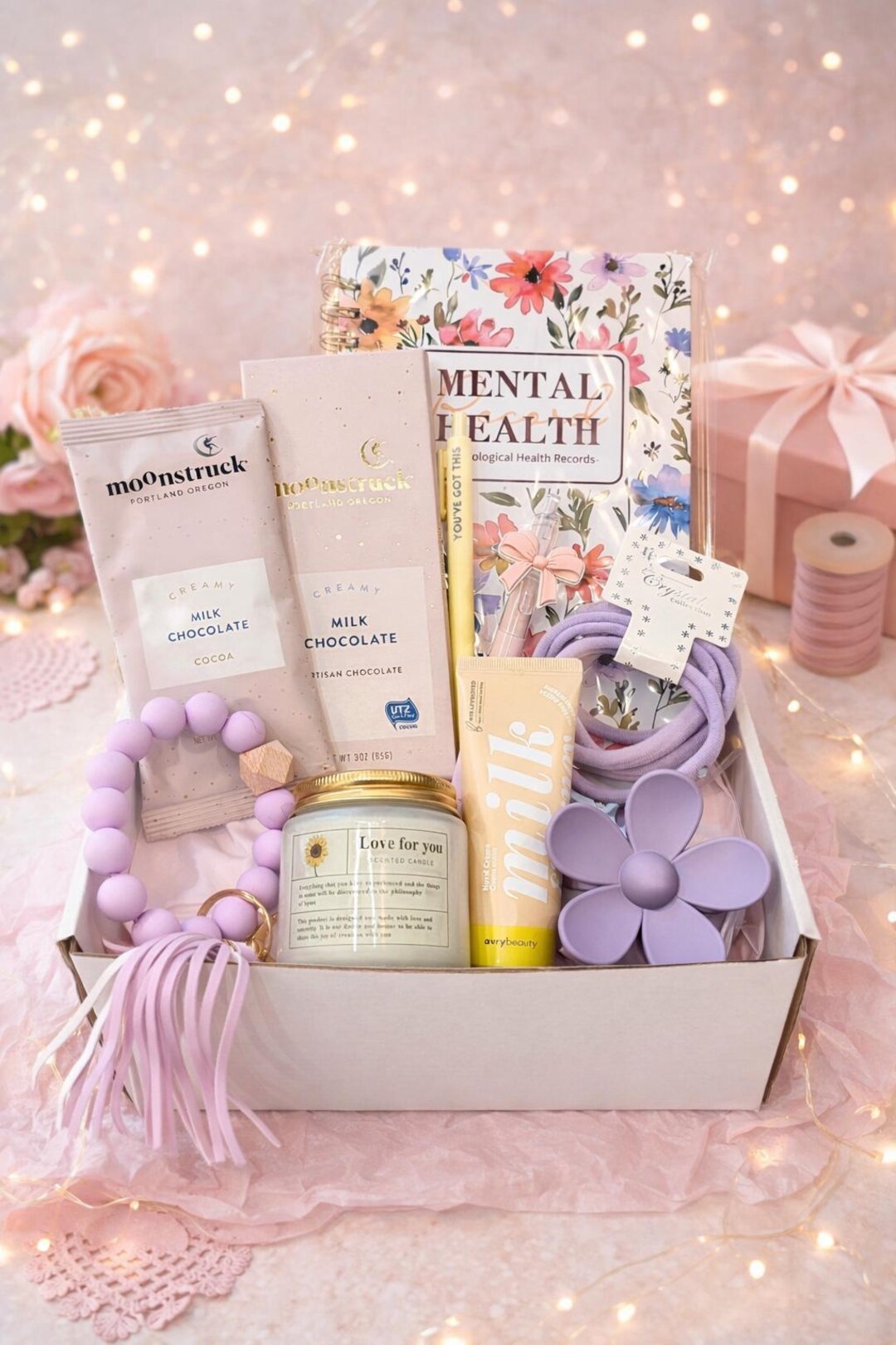 Wellbeing Box Mindfulness Gift Box Wellness Set Gratitude Journal Writing Practice ...