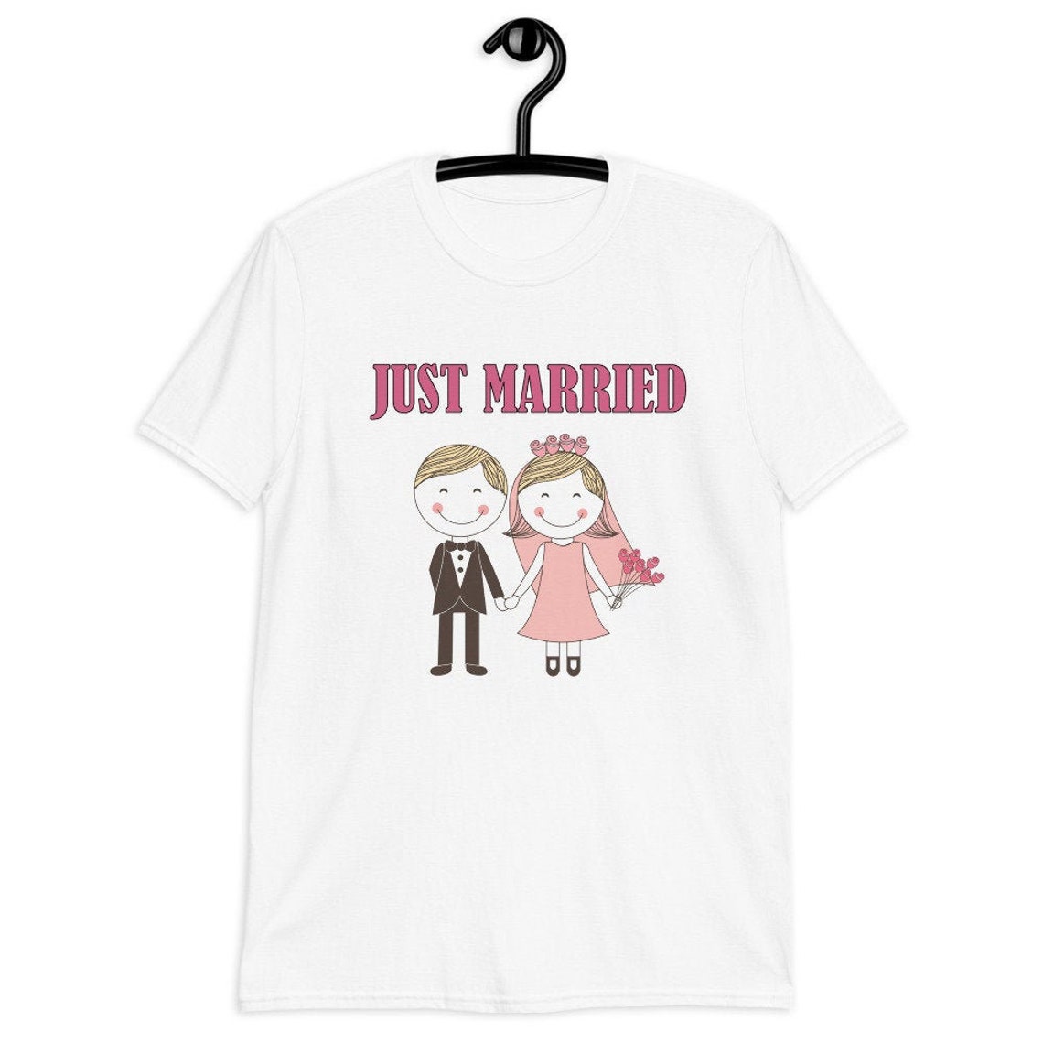 Just married tshirt Couples Shirts Honeymoon Shirt Newlywed | Etsy