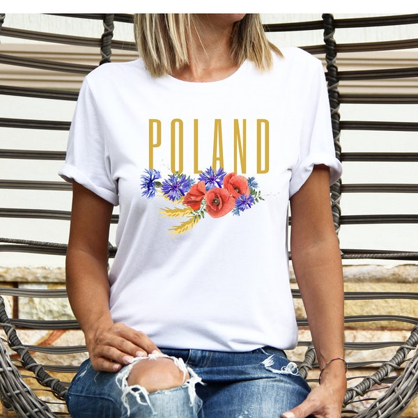 Poland t-shirt, Polish shirts, Poppy flower shirt, Polish heritage, Polish roots, Polish gifts, Polska koszulka, Polish Chrismtas Gifts
