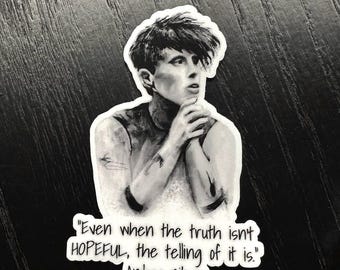 Pegatina de Andrea Gibson - Retrato mate, calcomanía duradera