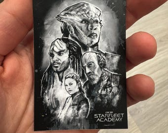 Pegatina de fan art de la Academia de la Flota Estelar – Vinilo mate - con personajes de Prosthetics