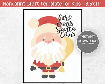 santa handprint art