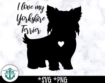 Download Love My Yorkie Svg Etsy