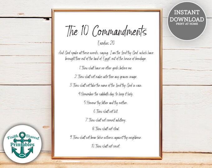 10 Commandments Text This item is unavailable - Etsy