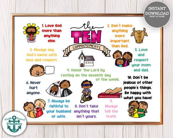 The Ten Commandments Chart Free Printable Designbyiconica The Ten Commandments Chart Free Printable Designbyiconica