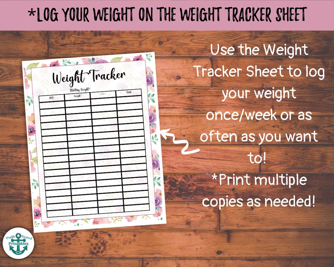 Purple Flower Weight Loss Journal Printable Weight Loss Etsy Australia