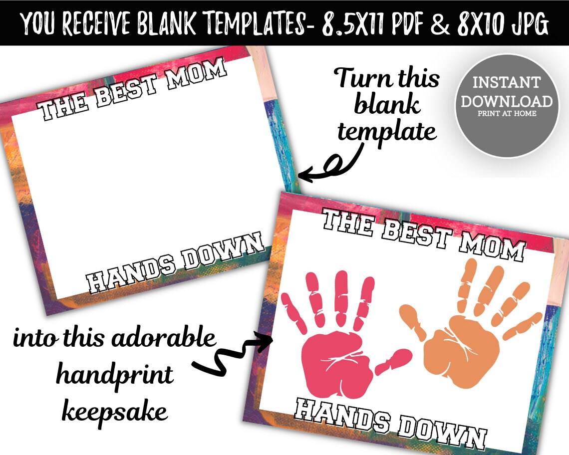 The Best Mom Hands Down Printable Gift for Mother's Day Etsy