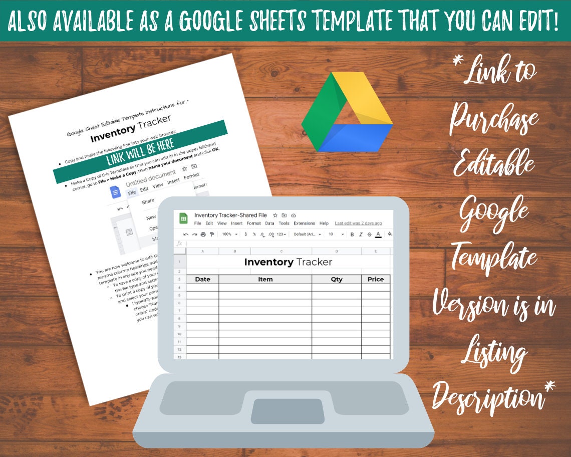 Printable Simple Inventory List PDF Inventory Template Printable ...