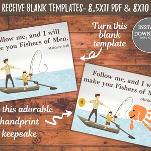 Handprint Printable Fishers of Men Sunday School Craft Christian ...