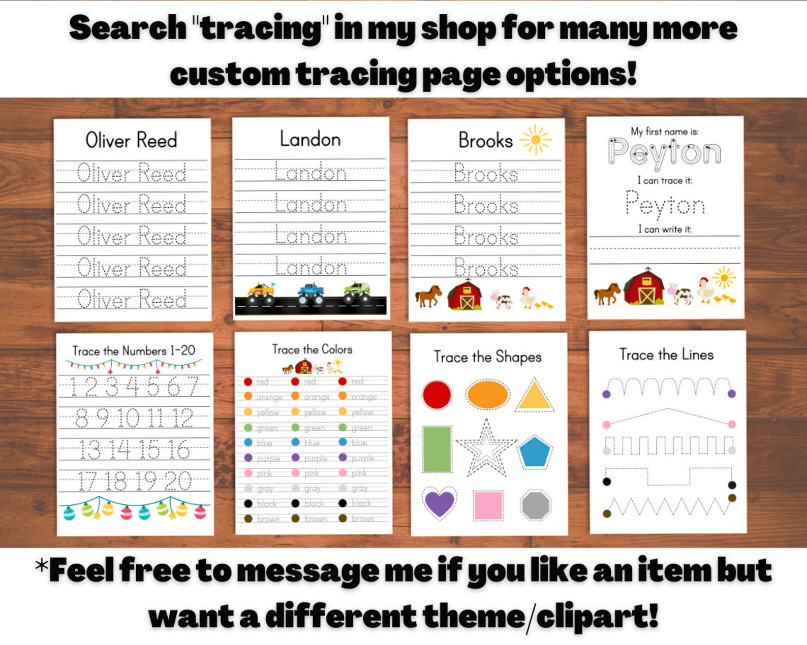 Custom Name Tracing Sheet Handwriting Practice Personalized - Etsy