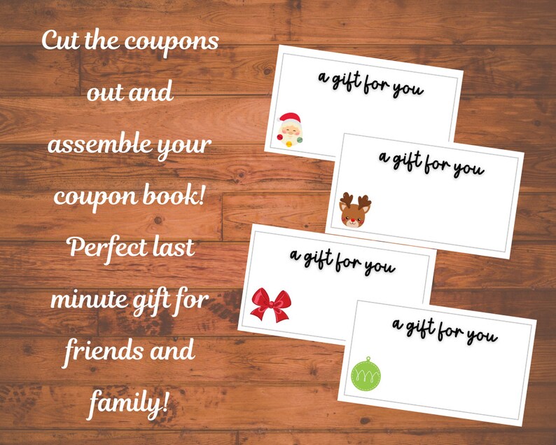 Printable Christmas Coupon Book Template Blank Coupons | Etsy