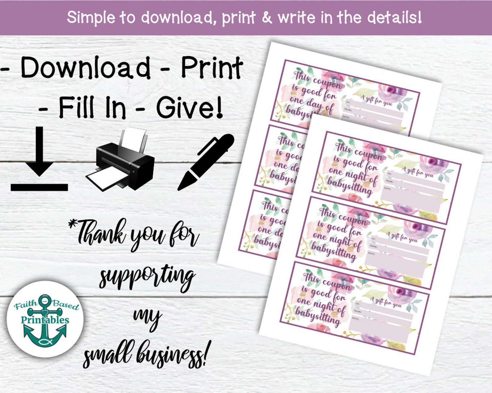 Babysitting Coupon Template Printable - Il 1588xN.4118634059 Kp4o 