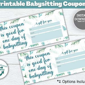 Babysitting Coupon Template Printable Coupons Free Baby Sitting Coupon ...
