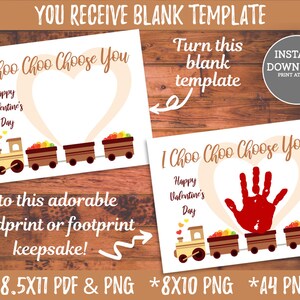 I Choo Choo Choose You Handprint Art Template Printable Handprint Art ...