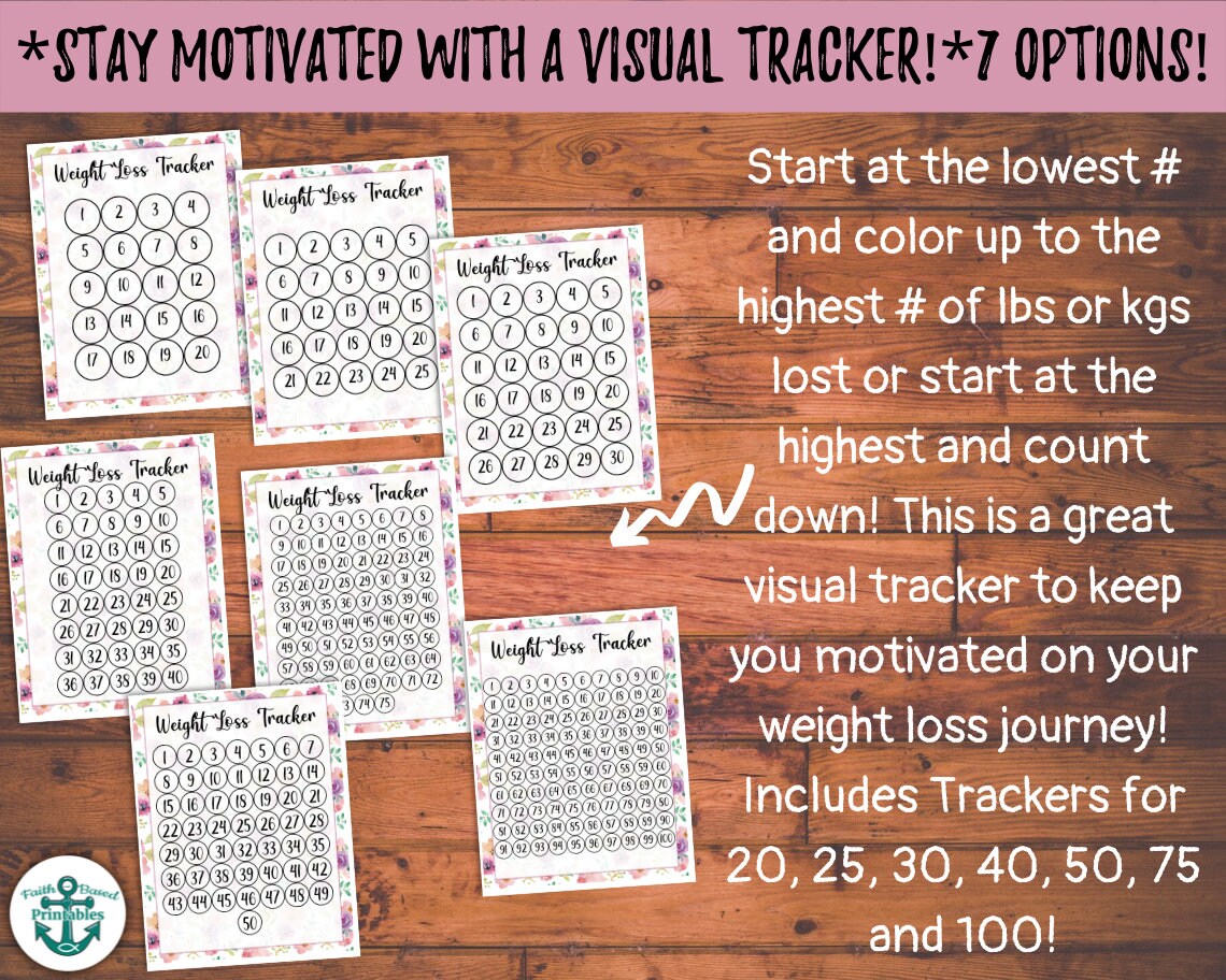 Purple Flower Weight Loss Journal Printable Weight Loss Etsy Australia