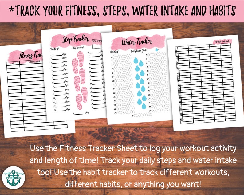 Pink Printable Weight Loss Journal 30 Page Pink Weight Loss Etsy