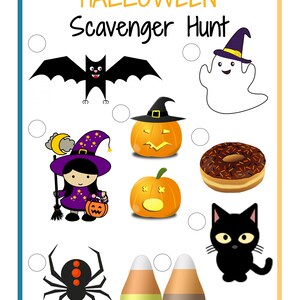 Halloween Playdough Mat Printable Bundle Halloween Scavenger Hunt, Fall ...