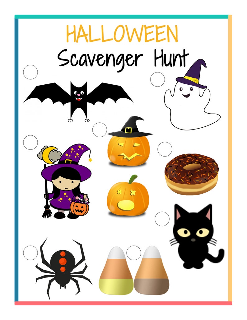 Halloween Playdough Mat Printable Bundle Halloween Scavenger - Etsy