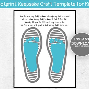 Fathers Day Footprint Art Footprint Craft for Daddy I Love to Wear ...