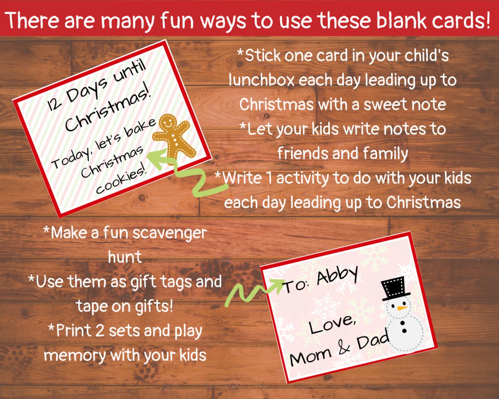 Printable Christmas Gift Tags for Kids Blank Christmas Cards - Etsy