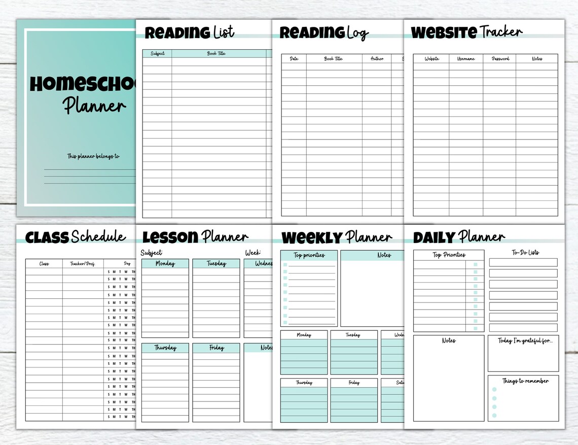 Homeschool Planner Printables | Etsy