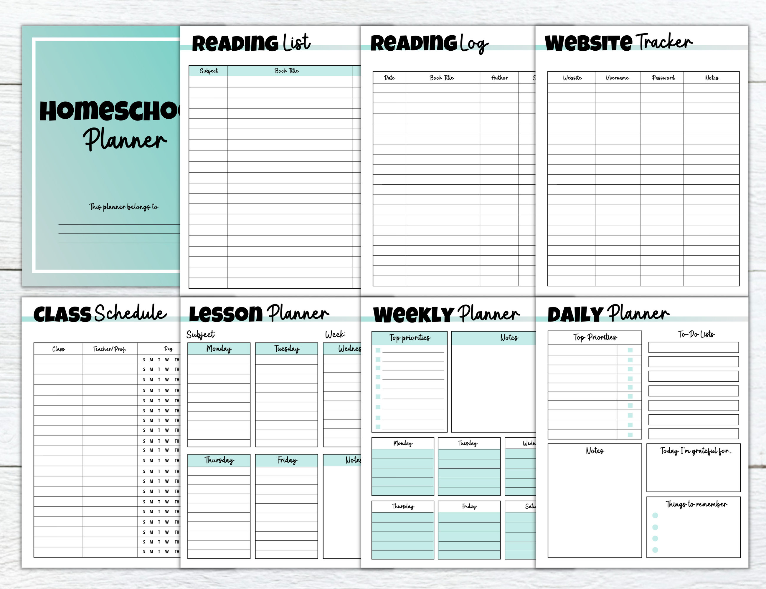 Homeschool Planner Printables | Etsy