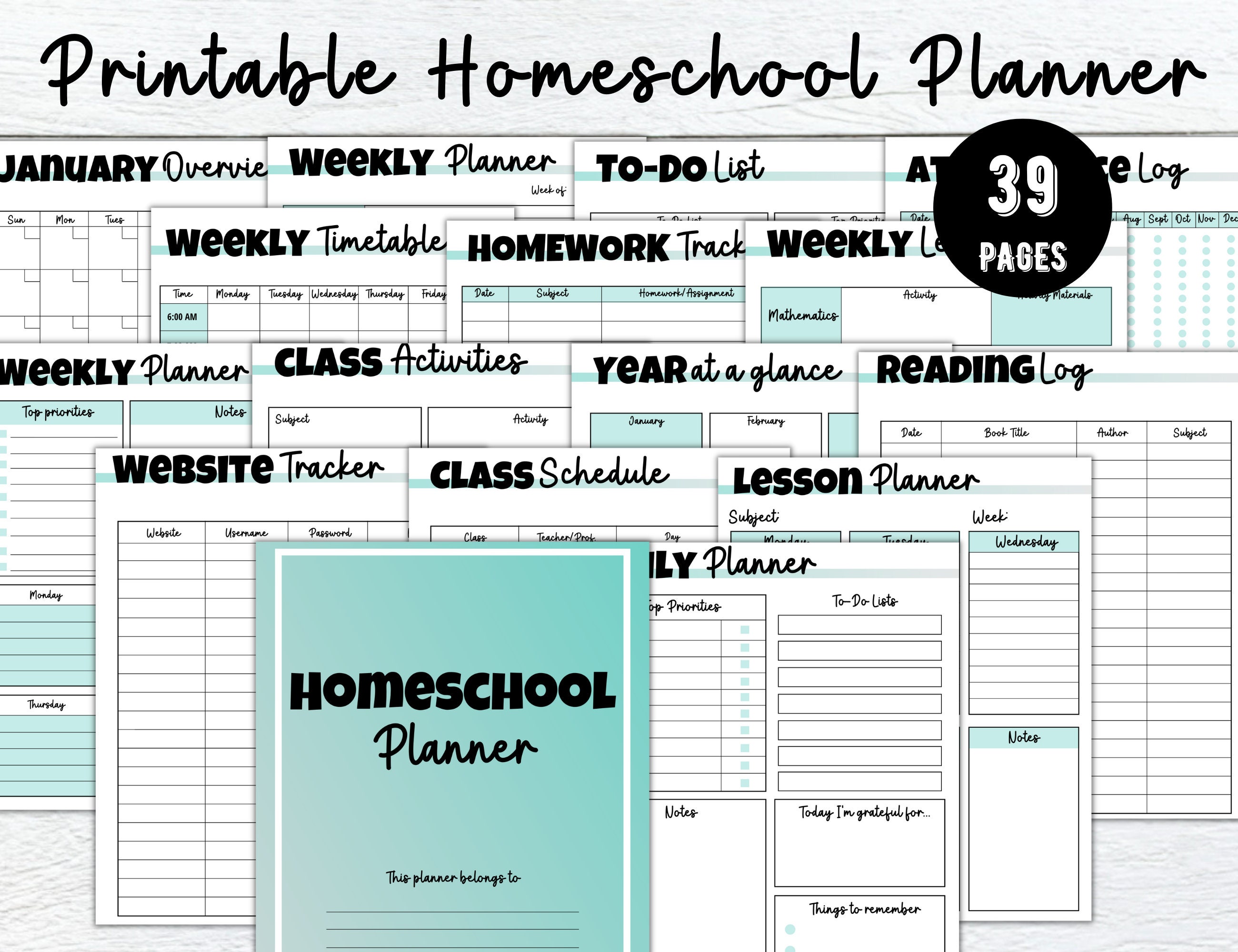 Homeschool Planner Printables - Etsy