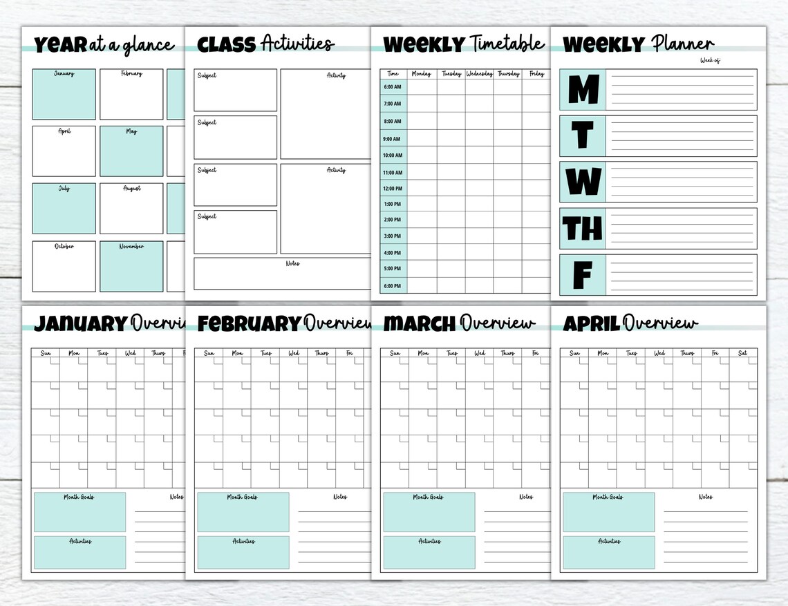 Homeschool Planner Printables | Etsy