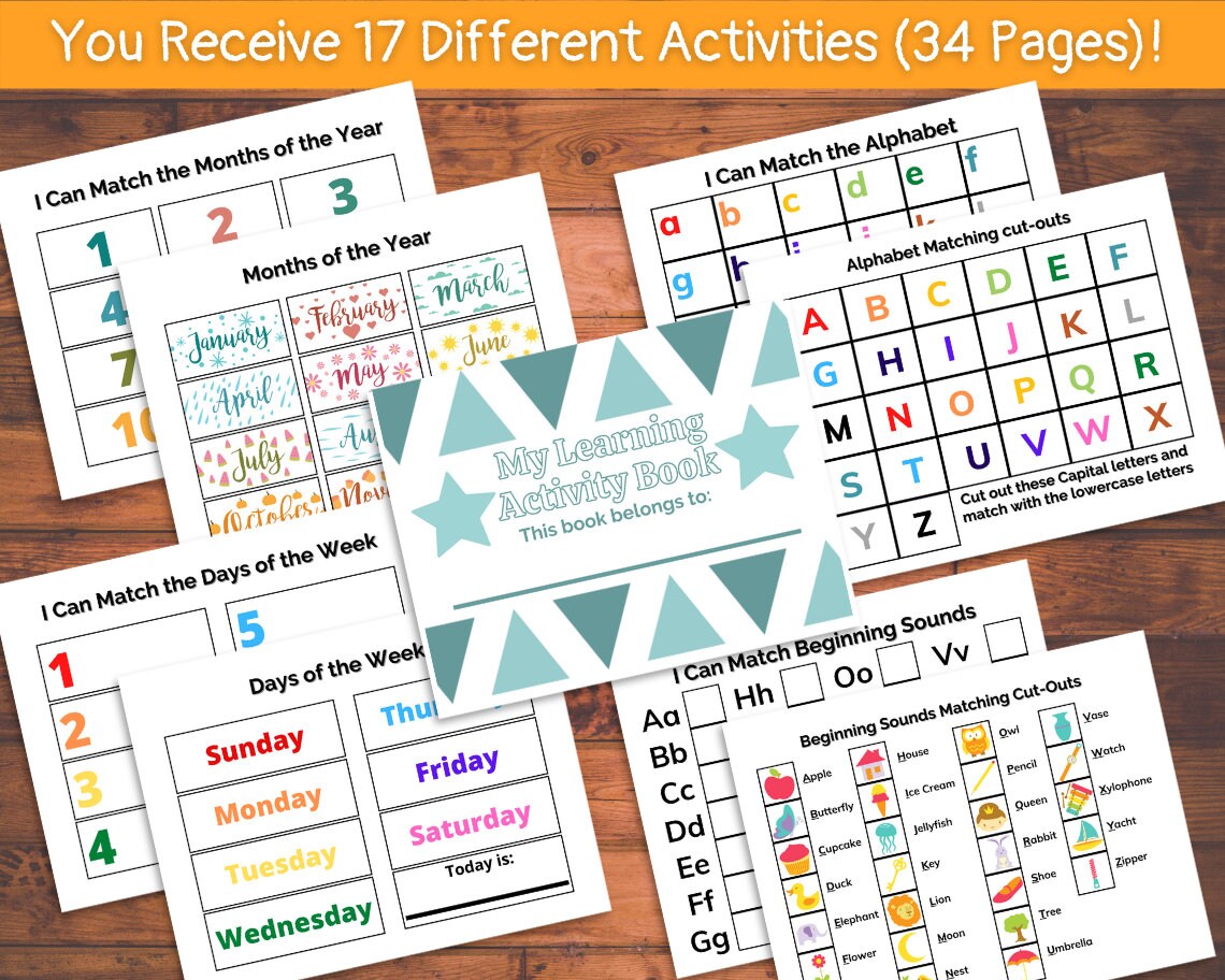 Preschool Binder Printable Preschool Worksheets Preschool | Etsy