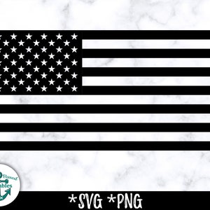 May include: Black and white image of the American flag. The flag has 13 horizontal stripes, alternating red and white, with a blue rectangle in the upper left corner containing 50 white five-pointed stars.