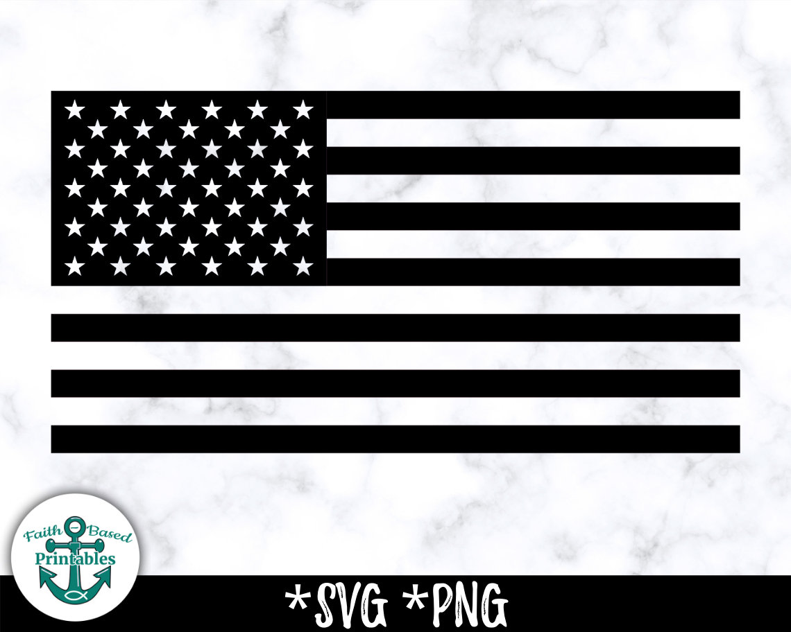 Life - Live. In. Faith. Everyday. - White/Black American Flag Themed