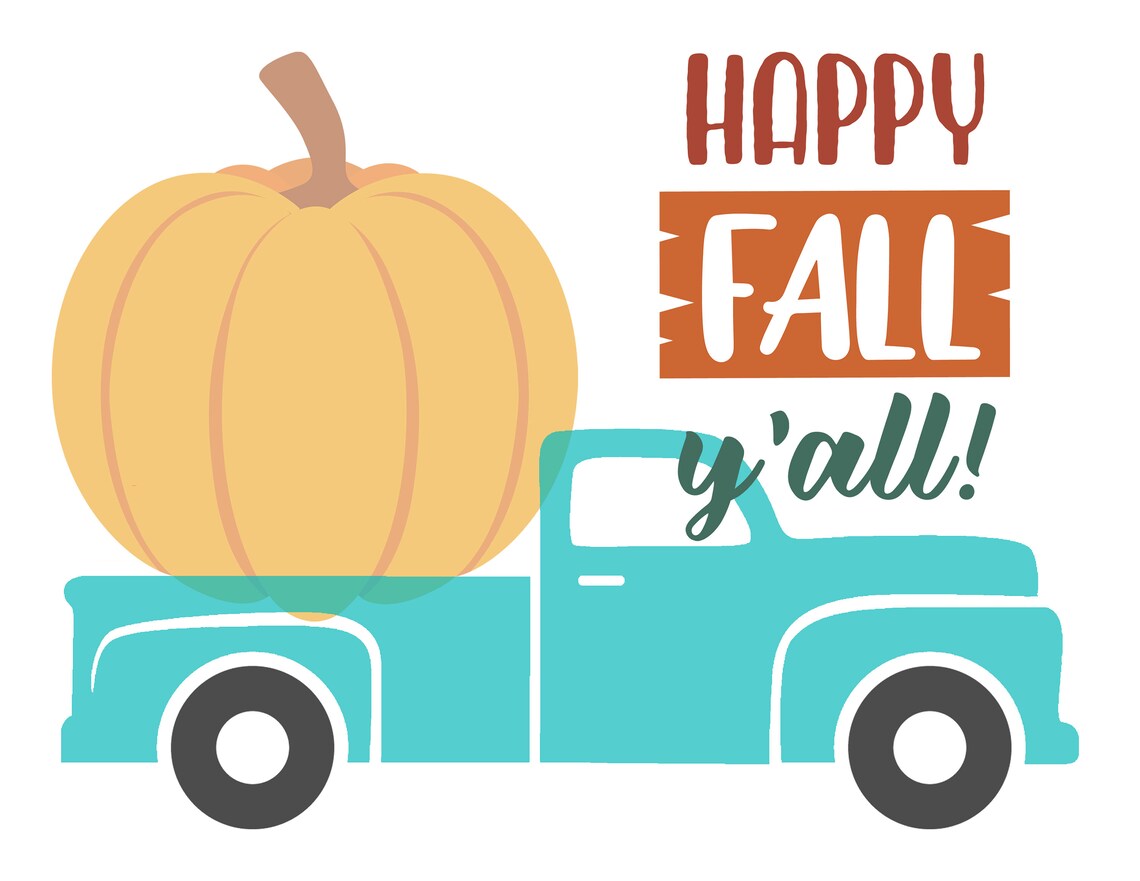 Pumpkin Handprint Art Blue Truck Fall Hand Print Craft Decor Etsy