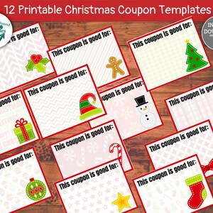Printable Coupon Book Template Christmas Coupon Book Blank Boyfriend Coupon Book Mom Coupon Book Babysitting Coupon Gift Coupon Book For Him