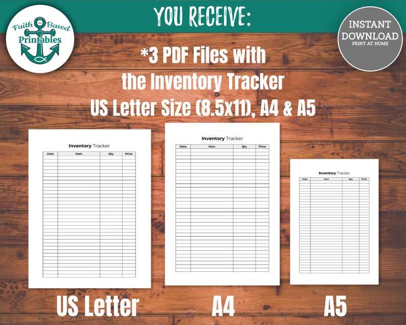 Printable Simple Inventory List PDF Inventory Template Printable ...